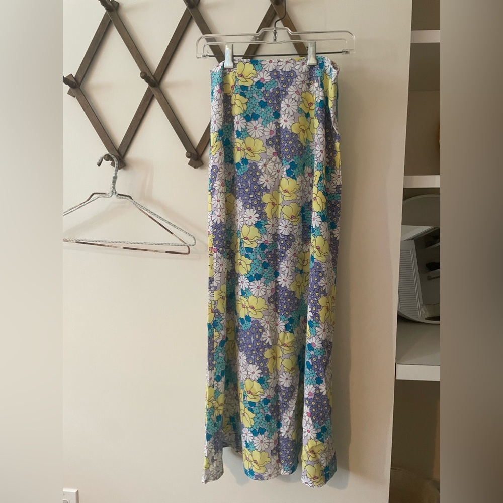 Vintage bright colored maxi skirt